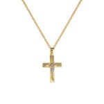 Ανδρικός Σταυρός σε Χρυσό και Λευκόχρυσο Κ14