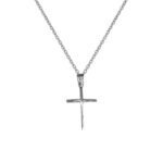 Ανδρικός Σταυρός Unisex σε Λευκόχρυσο Κ14