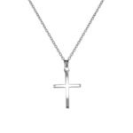 Ανδρικός Σταυρός Λευκόχρυσο Κ14