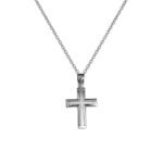 Σταυρός Ανδρικός σε Λευκόχρυσο Κ14