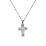 Σταυρός Ανδρικός σε Λευκόχρυσο Κ14