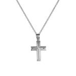 Σταυρός Ανδρικός σε Λευκόχρυσο Κ14