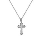 Σταυρός Unisex σε Λευκόχρυσο Κ14