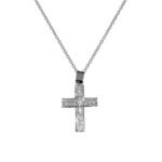 Σταυρός Ανδρικός σε Λευκόχρυσο Κ14