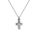 Σταυρός Ανδρικός σε Λευκόχρυσο Κ14