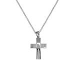 Σταυρός Ανδρικός σε Λευκόχρυσο Κ14