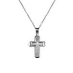 Σταυρός Ανδρικός σε Λευκόχρυσο Κ14