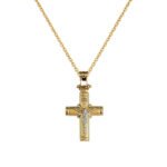 Ανδρικός Σταυρός σε Χρυσό και Λευκόχρυσο Κ14