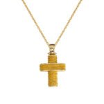 Ανδρικός Σταυρός Χειροποίητος σε Χρυσό  Κ14