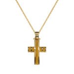 Ανδρικός Σταυρός Χειροποίητος σε Χρυσό  Κ14