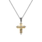 Σταυρός Γυναικείος σε Χρυσό και Λευκόχρυσο Κ14