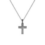 Σταυρός Γυναικείος σε Λευκόχρυσο Κ14