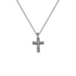 Σταυρός Γυναικείος Facadoro σε Λευκόχρυσο Κ14