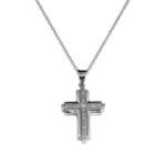 Σταυρός Γυναικείος σε Λευκόχρυσο Κ14