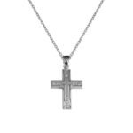 Σταυρός Γυναικείος σε Λευκόχρυσο Κ14