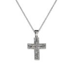 Σταυρός Γυναικείος σε Λευκόχρυσο Κ14