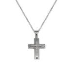 Σταυρός Γυναικείος σε Λευκόχρυσο Κ14