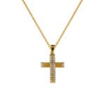 Σταυρός Γυναικείος σε Χρυσό και Λευκόχρυσο Κ14