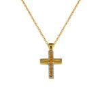 Σταυρός Γυναικείος σε Χρυσό και Λευκόχρυσο Κ14