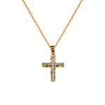 Σταυρός Γυναικείος σε Χρυσό και Λευκόχρυσο Κ14