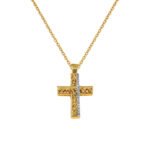 Σταυρός Γυναικείος σε Χρυσό και Λευκόχρυσο Κ14
