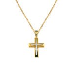 Ανδρικός Σταυρός σε Χρυσό και Λευκόχρυσο Κ14