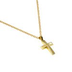 Ανδρικός Σταυρός σε Χρυσό και Λευκόχρυσο Κ14