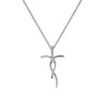 Σταυρός Γυναικείος σε Λευκόχρυσο Κ14