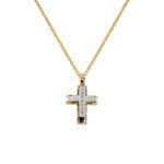 Σταυρός Γυναικείος σε Χρυσό και Λευκόχρυσο Κ14