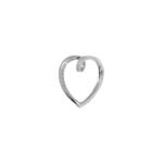Μενταγιόν Καρδιά σε Λευκόχρυσο Κ14