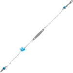 Βραχιόλι Παιδικό Ταυτότητα σε Λευκόχρυσο Κ14