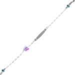 Βραχιόλι Παιδικό Ταυτότητα σε Λευκόχρυσο Κ14