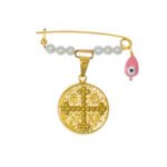 Παιδική Παραμάνα με Φυλαχτό σε Χρυσό Κ9