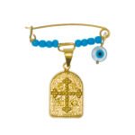 Παιδική Παραμάνα με Φυλαχτό σε Χρυσό Κ9