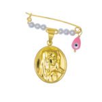 Παιδική Παραμάνα με Φυλαχτό σε Χρυσό Κ9