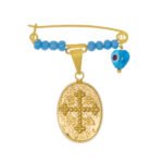 Παιδική Παραμάνα με Φυλαχτό σε Χρυσό Κ9