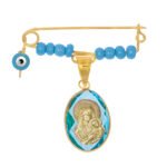 Παιδική Παραμάνα με Φυλαχτό σε Χρυσό Κ9