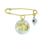 Παιδική Παραμάνα με Ζώδιο σε Χρυσό Κ14