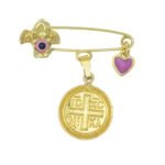 Παιδική Παραμάνα με Φυλαχτό σε Ασήμι 925