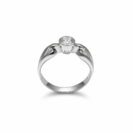 Δαχτυλίδι Μονόπτερο σε Λευκόχρυσο Κ14